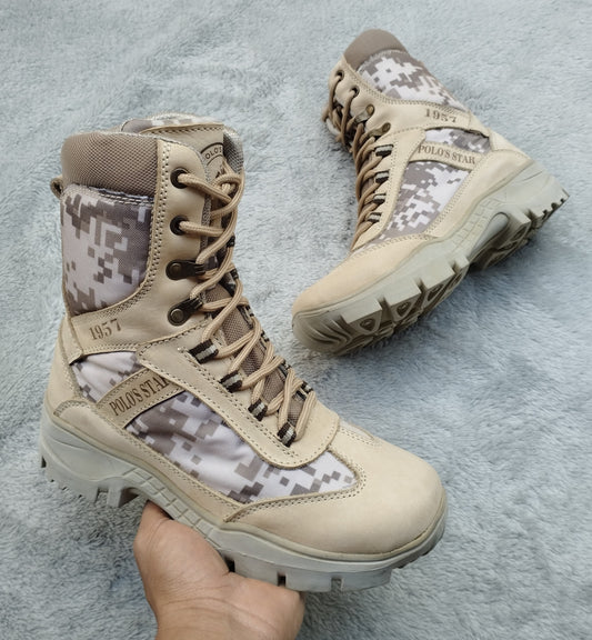 Bota 013 Camo Beige Cuero