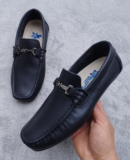 Mocasín 209-1 Negro Cuero