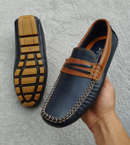 Mocasín 204 Azul x Miel