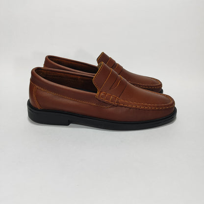mocasin clasico coñac cuero Carazzi23